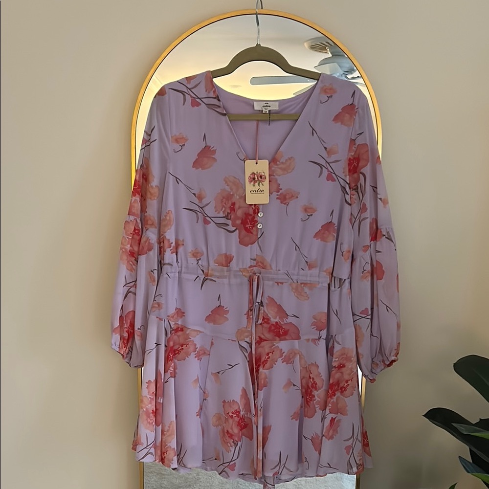 Floral V-Neck Women's Top